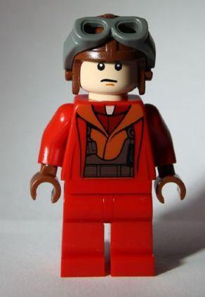 LEGO Minifigure -- Naboo Fighter Pilot - Red Jumpsuit-Star Wars / Star Wars Episode 1 -- SW0340 -- Creative Brick Builders